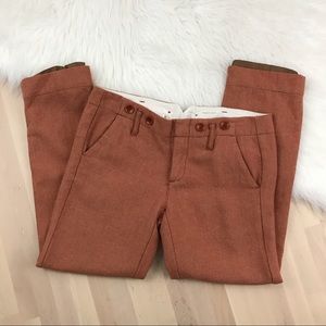 Anthropologie Paperboy Orange Wool Ankle Pants